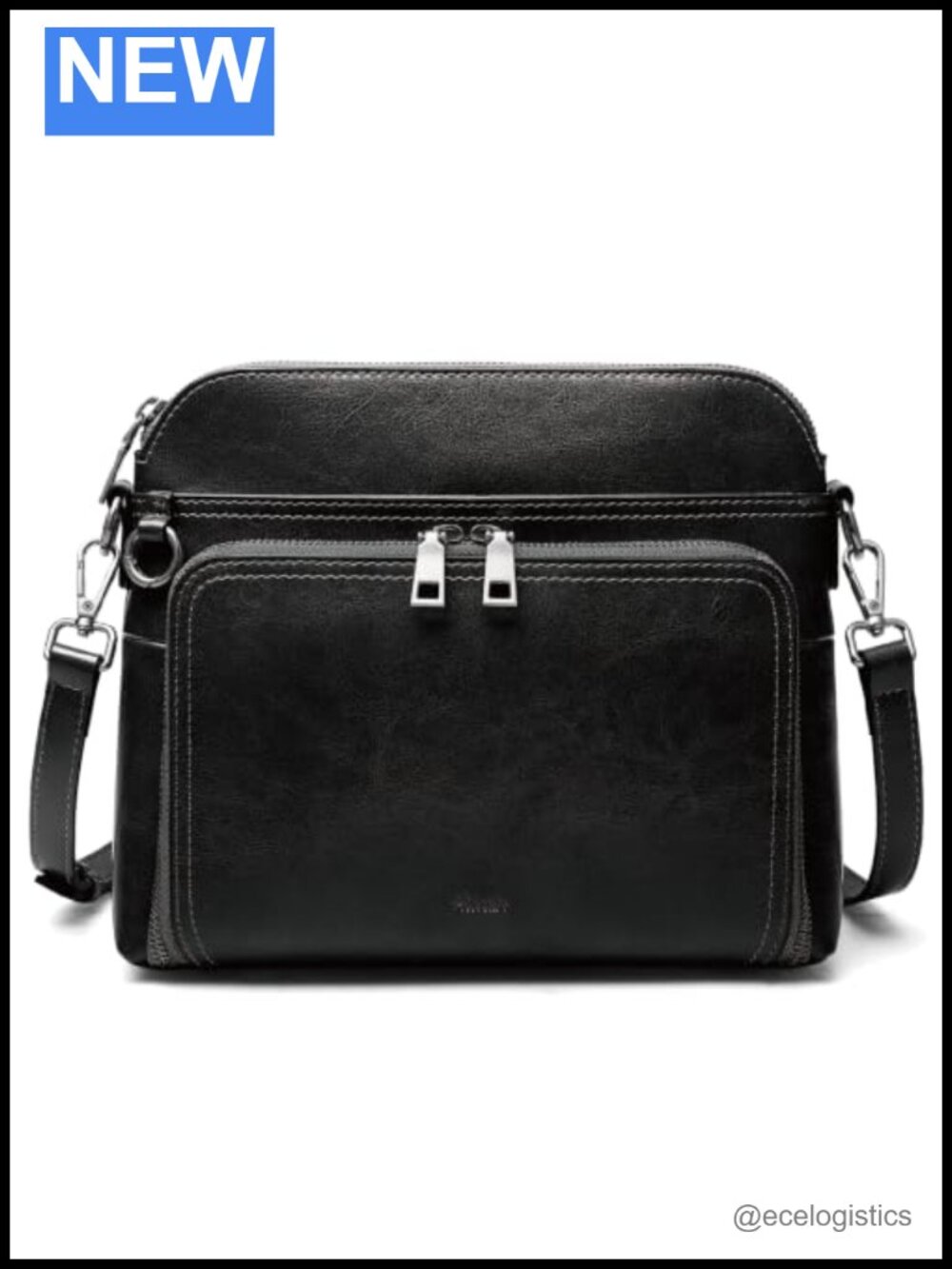 Genuine Leather Anti Theft Crossbody Bag RFID Blocking